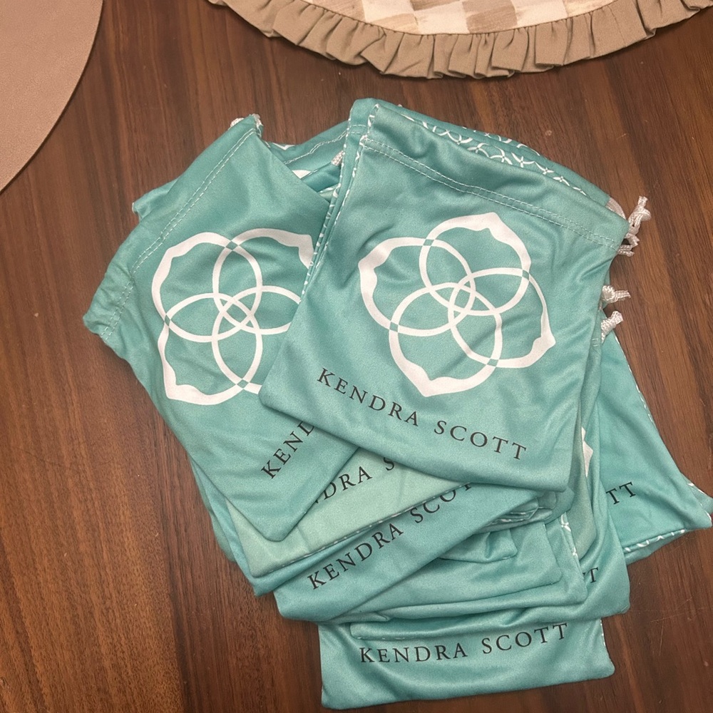 Kendra Scott Aqua Jewelry Pouches